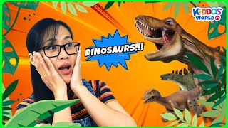 Learning Dinosaur Fun Facts with Miss V  All About 10 Dinosaurs Trivia [upl. by Hsitirb]