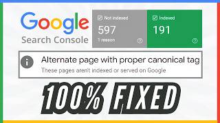 How to Fix Alternate Page with Proper Canonical Tag in WordPress  GSC Tutorial 19  Robin Mehta [upl. by Ahsinawt594]