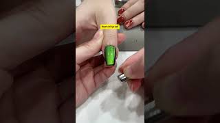 How to make a heart on cat eye gel nails nailart nailtutorial beauty [upl. by Sokem970]