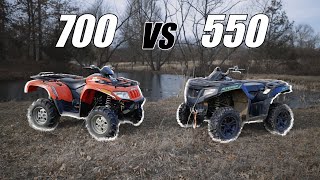 Arctic Cat 550 vs 700 Comparison [upl. by Ecaroh64]