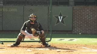 Catching Drills 20 Vanderbilt Baseball coach Tim Corbin and ATEC Machines [upl. by Aissela]