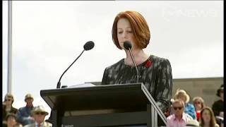 Gillard on Remembrance Day [upl. by Nenerb]