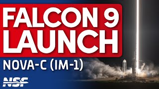 SpaceX Falcon 9 Launches Nova C IM1 to the Moon [upl. by Iliram512]