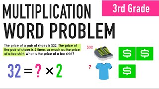 3rd Grade Multiplication Word Problem Practice [upl. by Gnurt]