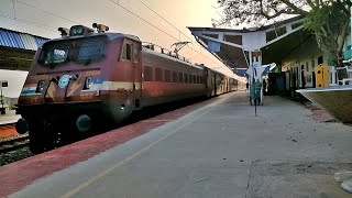 Thunderbolt AJJ WAP4 Powers 12668 Nagercoil  Chennai Egmore Weekly SF Express Skipping Valliyur [upl. by Markson]