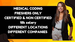 MEDICAL CODING JOBS FOR FRESHERS \ DIFFERENT LOCATIONS youtube [upl. by Darryn212]