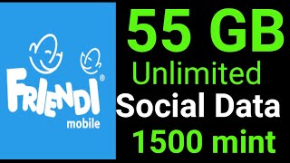 Friendi 55 GB INTERNET Package 2024 unlimited social internet [upl. by Berne125]