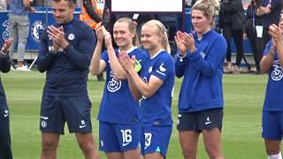 WSL Chelsea v Arsenal 21052023 Chelsea Players assemble to listen to Emma Hayes [upl. by Wassyngton]