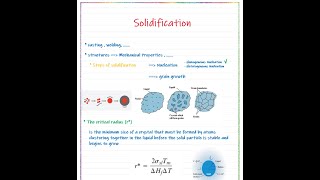 Principles of SolidificationNucleationSolidification Time التجمد والتنوي [upl. by Steere212]