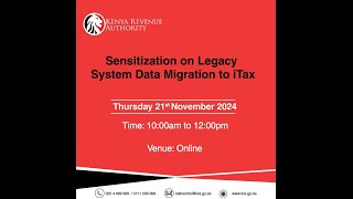 Sensitization of Legacy System Data migration to iTax [upl. by Rafat]