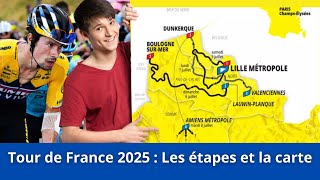 Tour de France 2025  un parcours inédit et un grand retour annoncé les étapes et la carte [upl. by Anbul]