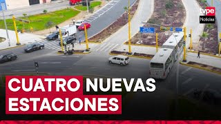 MTC presentó cuatro nuevas estaciones de la ampliación norte del Metropolitano [upl. by Notsnorb]