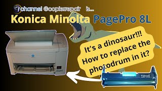 Konica Minolta PagePro 8LHow to replace the photoconductor [upl. by Aihsila]