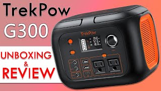 TrekPow G300 350W Portable Power Station 296WH 80000mAh Solar Generator Unboxing and Review [upl. by De543]