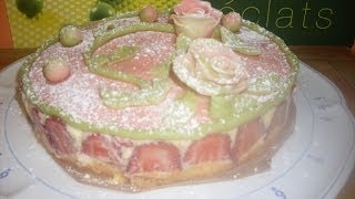 Comment faire le vrai fraisier pâtissier  Vidéo recette fraisier [upl. by Ytsirk]