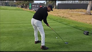 Tiger Woods 2024 Tee shots on 15 16 17 Genesis Invitational [upl. by Anitap]