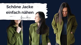 Jacke nähen für Anfänger Schnittmuster Jacky [upl. by Sorgalim]