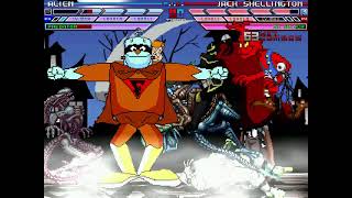 MUGEN Fight  Team Alien vs Team Jack Skellington [upl. by Bigner434]