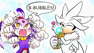 Blaze Vs Bubbles  Silver x Blaze Silvaze Sonic Comic Dub Compilation [upl. by Ainna]