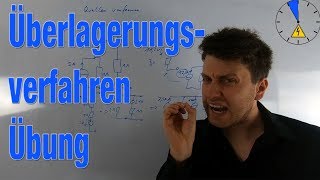 Überlagerungssatz  Übung 1  Elektrotechnik in 5 Minuten ET5M [upl. by Ilac]