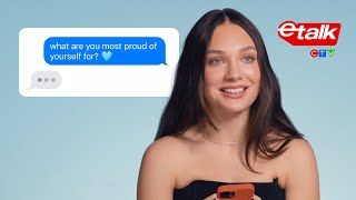 Maddie Ziegler Texts Her Fans  Etalk [upl. by Leiso]