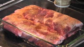 Brinkmann Electric Smoker  Jamaican Jerk Spare Ribs Preparation [upl. by Rella387]