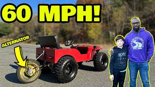 I Built a quotfree energyquot Alternator Powered Car for my Stepson His Mom Hates it [upl. by Kerril]