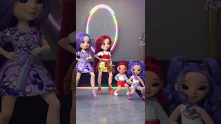 Big and Little Sister Dance Challenge ❤️💜  Rainbow High shorts [upl. by Hsepid]