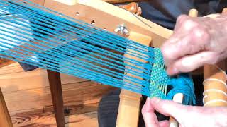 Rigid Heddle Part 5 Weaving hem stitching and weaving [upl. by Aihtnic]