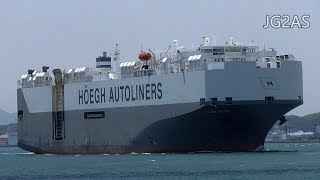 Shipspotting Japan  MV HOEGH TROVE 自動車船 Vehicles carrier HOEGH AUTOLINERS 2017MAY [upl. by Anelrahs]