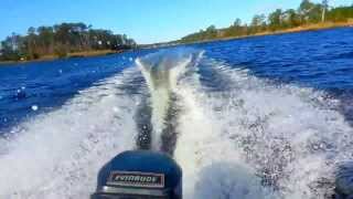 1990 15 hp Evinrude Outboard on a 14 ft Boat [upl. by Tanberg]