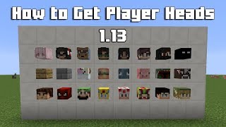 Minecraft  How To Get Player Heads in 113 Minecraft Java Edition [upl. by Netsrik]