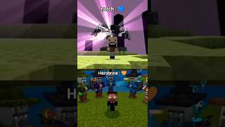 Notch vs Herobrine in the Viral Minecraft Poi Poi Meme ☠️ Shorts Minecraft [upl. by Carli611]