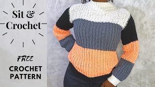 How To Crochet a Patchwork Sweater Tutorial [upl. by Coltin]