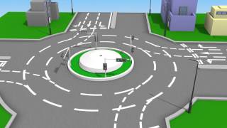 Roundabout Navigation Simulation [upl. by Eybba]