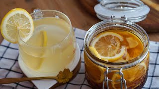 Honey lemon ginger Tea  Easy homemade recipe  သံပုယိုသီး ပျားရည်စိမ် [upl. by Dewayne965]