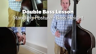 Standing Posture amp Setting Double Bass Height Beginners Lesson [upl. by Nylazor675]