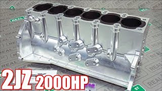 2000HP Supra Billet 2JZ Engine Build  Bulletproof 2JZ for Streetable Supra [upl. by Nosliw418]