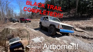 BONE STOCK RHD JEEP XJ DOES BLACK TRAIL AT RAUSCH CREEK MUST WATCH [upl. by Beatty]