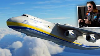 FLYING THE BIGGEST PLANE IN THE WORLD Antonov AN225 MRIYA  Microsoft Flight Simulator [upl. by Enidlarej]