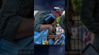 After deputy dies of cancer fellow deputies escort his daughter to her first day of 2nd grade [upl. by Sirad]