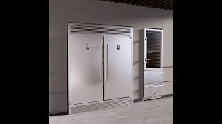 FFFFD1933 60S  28″ x 2 Rizzuto Pro Style Refrigerator FridgeFreezer Dual Combination [upl. by Nolyarb]