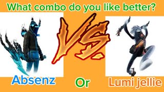 Which combo do you like more Absenz or lumi jellie comment down below SUBSCRIBE fortnite [upl. by Sinai]