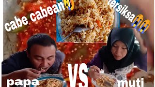 Nasi goreng lv maksimal 14050 cabeme vs papamenguji tingkat kepedasan😣😣 [upl. by Babita202]