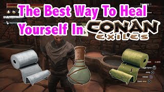 The Best Way TO HEAL YOURSELF In Conan Exiles On PS4 XB1 And Pc Full Game Release Edition [upl. by Cerell]