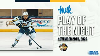 OHL Play of the Night presented by MilkUP Spence Scores off a Perfect Board Bounce [upl. by Slrahc658]