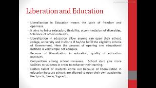 Liberalization Privatization Globalization and its impact on Education [upl. by Anselmi]