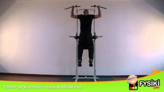 Musculation du dos  Traction large pronation nuque amplitude max [upl. by Rats]