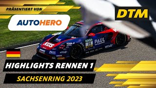 DTM Highlights vom Sachsenring präsentiert von Autohero  DTM 2023 [upl. by Ardaed699]