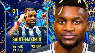 IS HE WORTH 700K 🤔 91 TOTS SaintMaximin Player Review  FIFA 23 Ultimate Team [upl. by Owens]